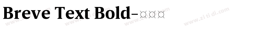 Breve Text Bold字体转换